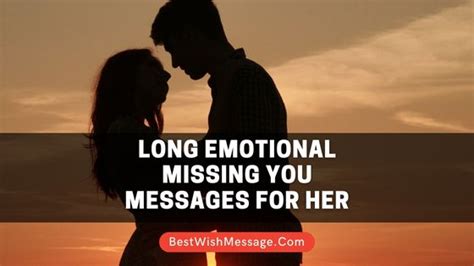 long emotional missing you messages for her to make her cry