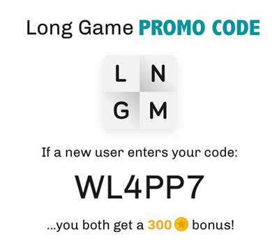 long game app promo code
