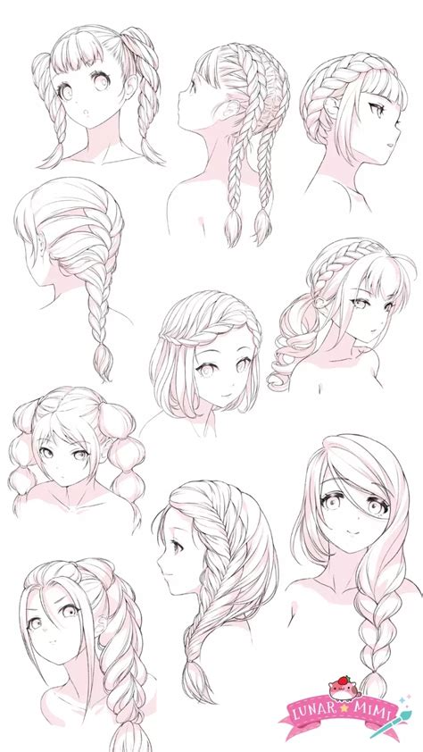 Long Hair Reference Braids
