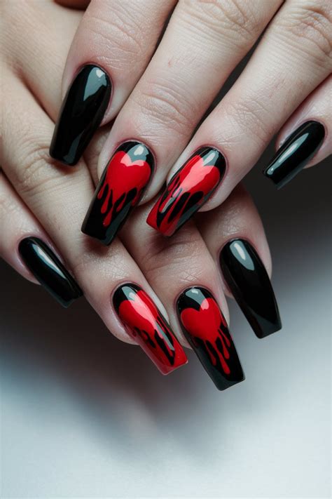 Long Nail Designs Emo