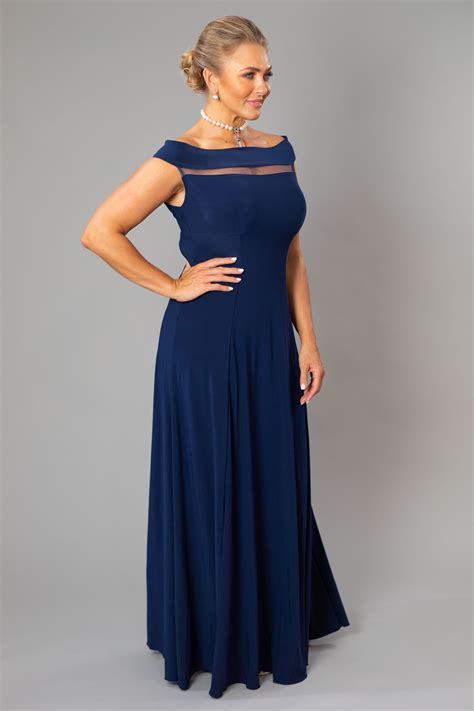 Maxi Dark Blue Dress With Pockets/ Long Navy Dress/ Navy Blue Dress For