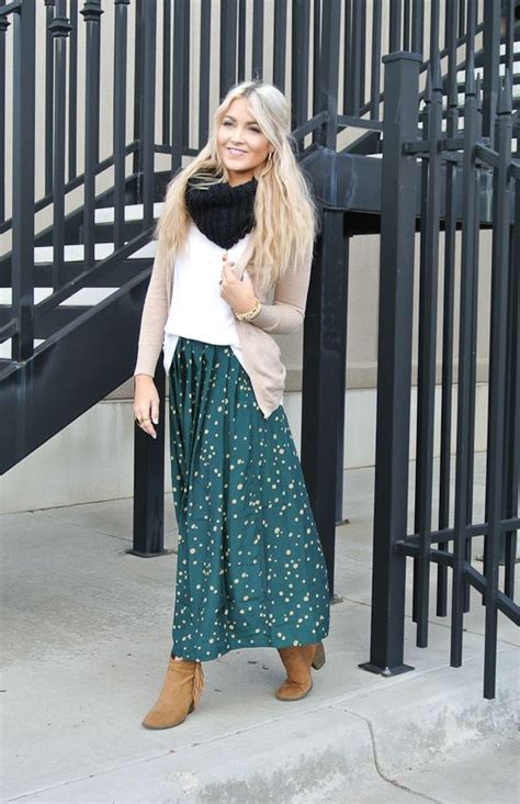 Make a maxi skirt work for winter by wearing it with a cropped sweater