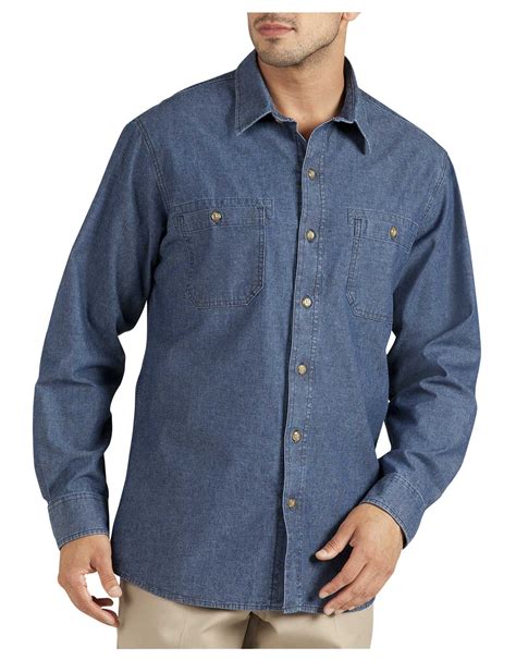 long sleeve chambray shirts for men