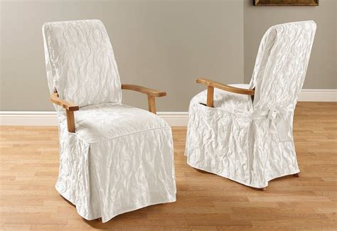 long slipcovers for dining chairs