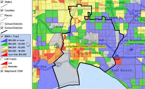 Road, Zip Code & Neighborhood Map Of Los Angeles, Long Beach throughout Printable Map Of Long