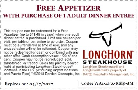 Longhorn Coupon Code