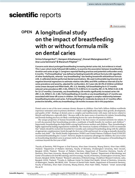 Longitudinal Study Breastfeeding