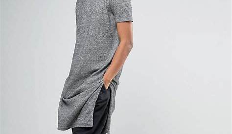 Longline Shirt Men Wholesale s Tshirts Long Sleeve Crew Neck T