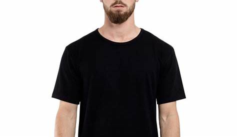 Longline T Shirt Mens Men's Sleeves Drawstring In Black