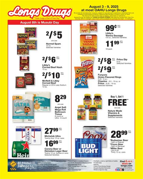 longs weekly ad