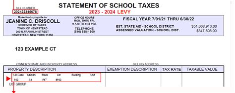 look up school taxes ny