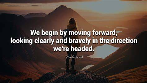 A person standing on a path with a clear view of a bright future
