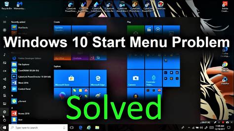 lookup and Start Menu problem lick in Windows Desktop