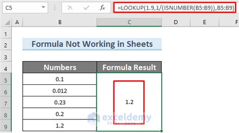 lookup function is not working in excel