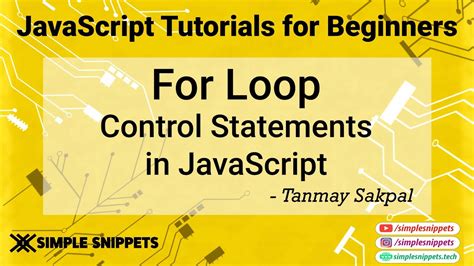 loop control statements in javascript