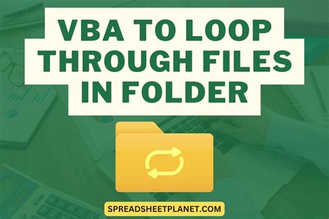 Loop Through Files In Folder Vba