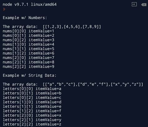 loop through nested array javascript