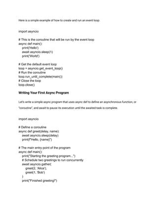 Loop.run_Until_Complete Example