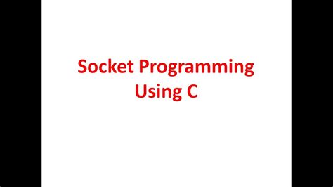 Loopback Socket C Example