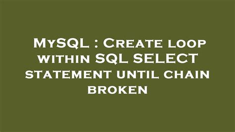 Looping Chain Of Synonyms Sql Error