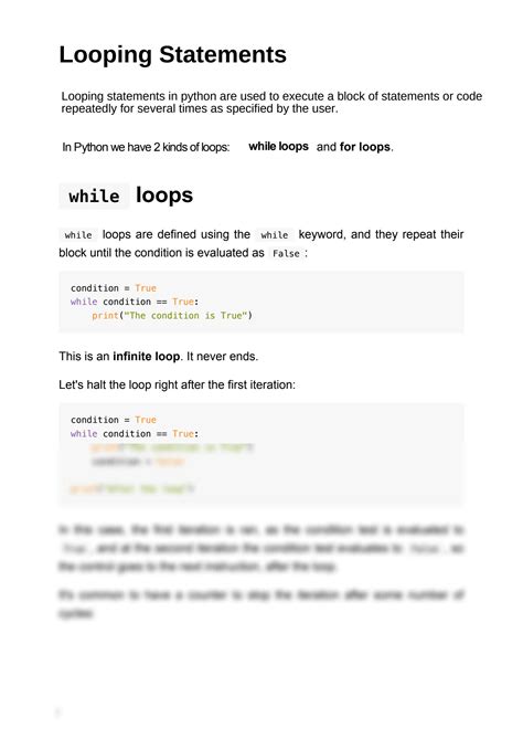 looping statements in python javatpoint