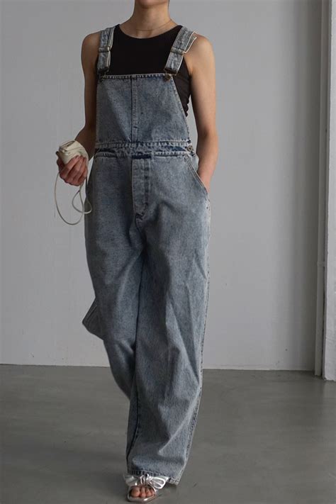 loose overalls denim