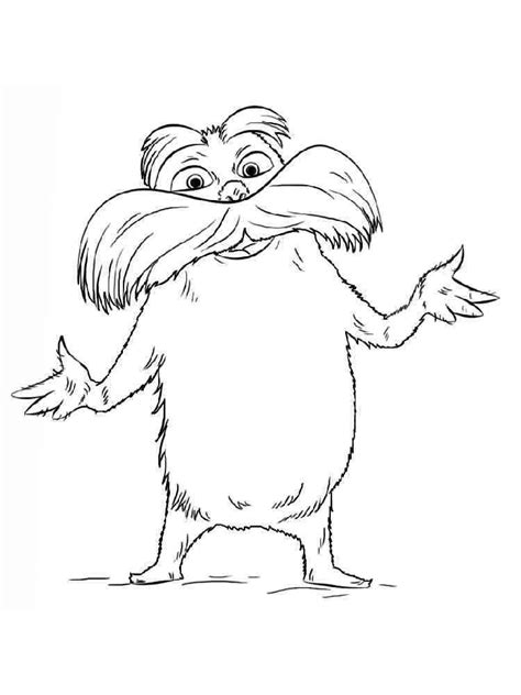 Lorax Coloring Pages Swomee Swan