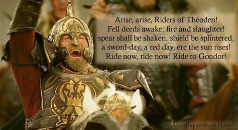lord of the rings king theoden speech