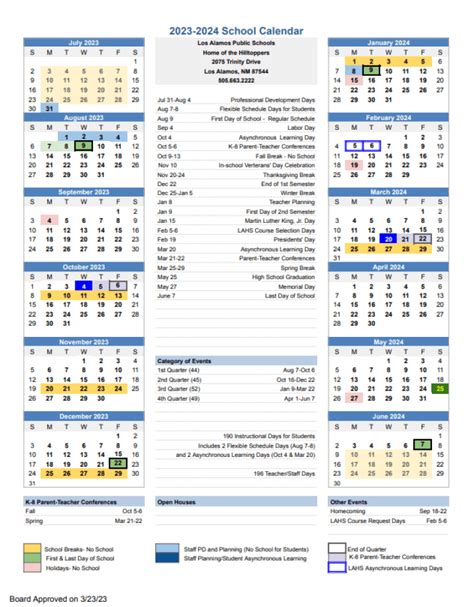 Los Alamos Public Schools Calendar