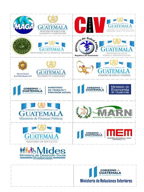 los 14 ministerios del estado de guatemala