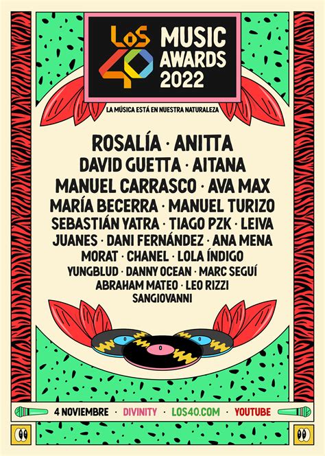 los 40 music awards 2022 cartel