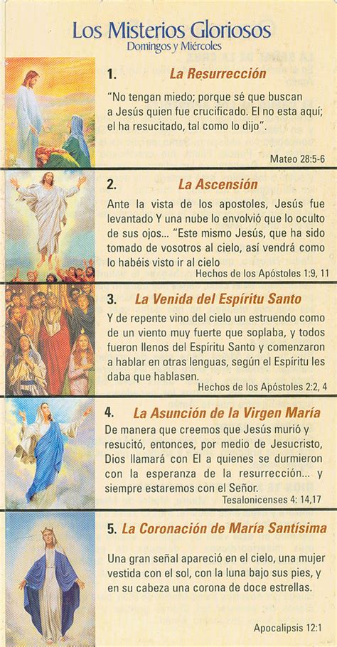 los 5 misterios del santo rosario