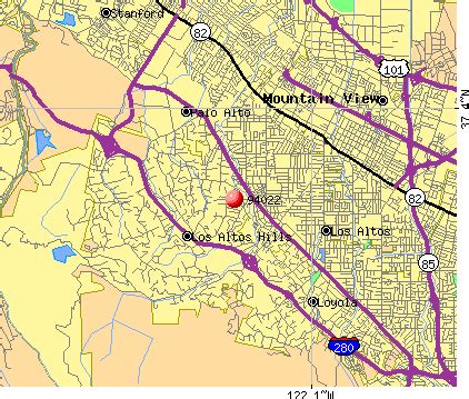 Los Altos Zip Code Map