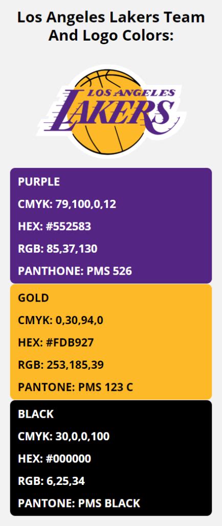 los angeles lakers hex colors