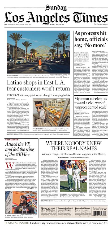 los angeles times e-newspaper