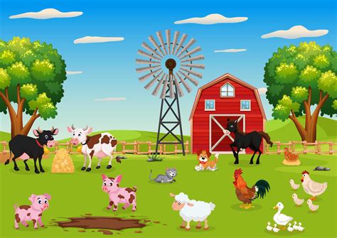los animales de granja granja