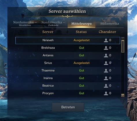 lost ark server status deutsch