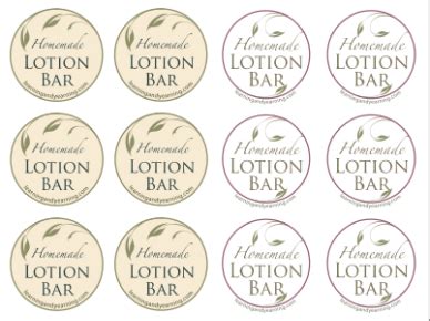 Lotion Bar Labels Printable