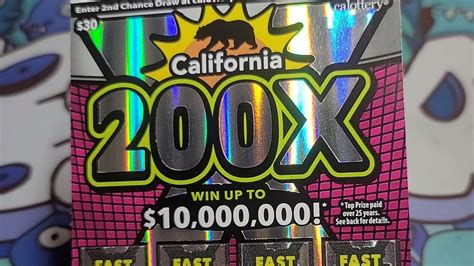 lotto california scratchers second chance