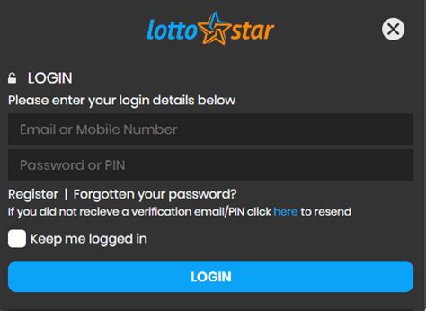 lotto log in account