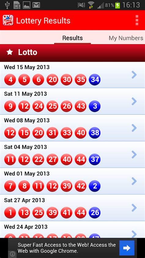 lotto results check my numbers