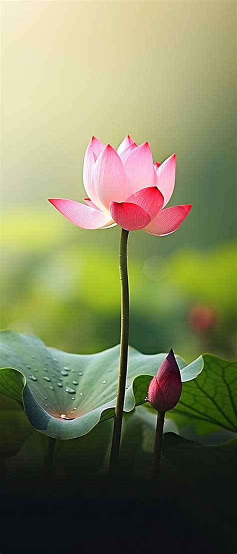 Lotus Flower Background Red