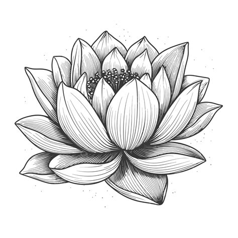 lotus flower outline drawing