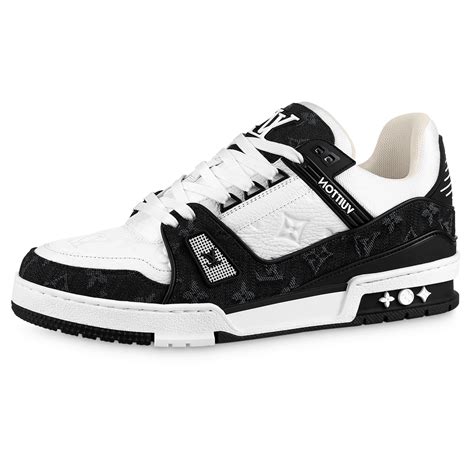 louis vuitton black and white shoes