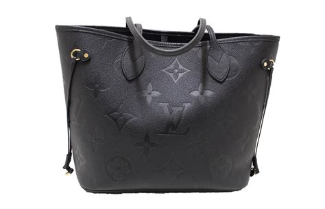 louis vuitton black leather neverfull