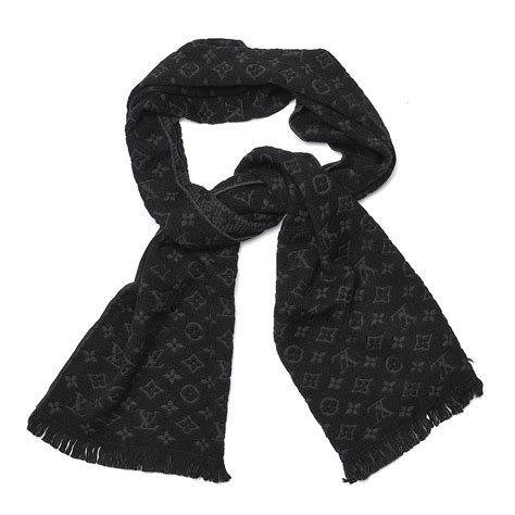 louis vuitton scarf black