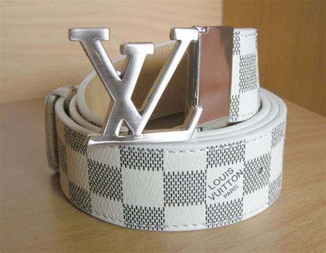 louis vuitton white belt silver buckle