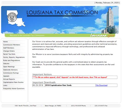 louisiana tax commission parish tax rolls