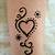 love heart henna tattoo
