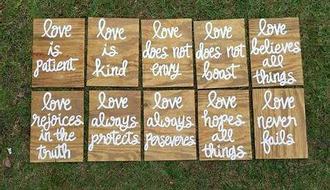 love is patient, love is kind wedding ceremony chair signs | Wedding
